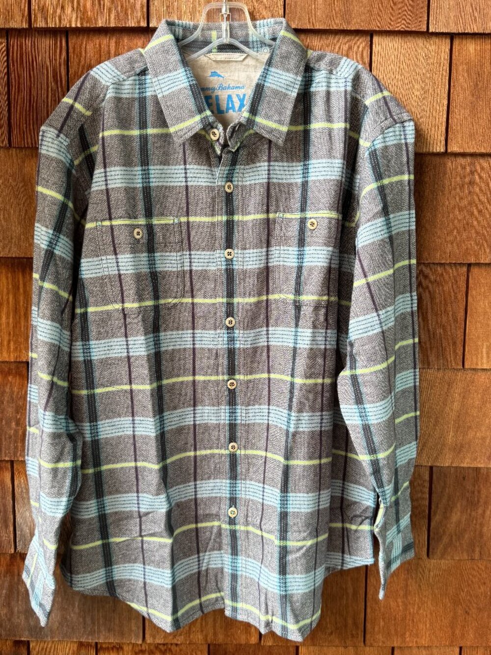 NWT Tommy Bahama Soft Plaid Fireside Flannel Long Sleeve Shirt in Men's X-Large
